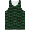 Green Dragon Scales Pattern Print Men's Tank Top