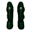 Green Dragon Scales Pattern Print Muay Thai Shin Guards
