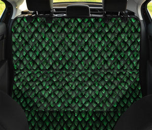 Green Dragon Scales Pattern Print Pet Car Back Seat Cover