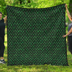 Green Dragon Scales Pattern Print Quilt