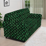 Green Dragon Scales Pattern Print Sofa Cover