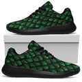 Green Dragon Scales Pattern Print Walking Shoes