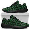 Green Dragon Scales Pattern Print Sport Shoes GearFrost