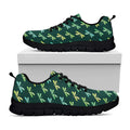 Green Dragonfly Pattern Print Black Running Shoes