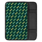 Green Dragonfly Pattern Print Car Center Console Cover