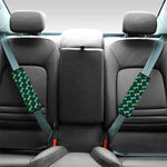 Green Dragonfly Pattern Print Car Seat Belt Covers