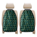 Green Dragonfly Pattern Print Car Seat Organizers