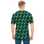Green Dragonfly Pattern Print Men's T-Shirt