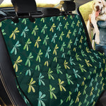 Green Dragonfly Pattern Print Pet Car Back Seat Cover