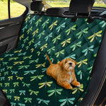 Green Dragonfly Pattern Print Pet Car Back Seat Cover