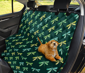 Green Dragonfly Pattern Print Pet Car Back Seat Cover