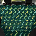 Green Dragonfly Pattern Print Pet Car Back Seat Cover