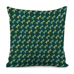 Green Dragonfly Pattern Print Pillow Cover