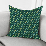 Green Dragonfly Pattern Print Pillow Cover