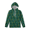 Green Dragonfly Pattern Print Pullover Hoodie