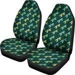 Green Dragonfly Pattern Print Universal Fit Car Seat Covers