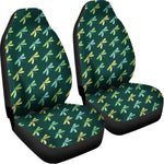Green Dragonfly Pattern Print Universal Fit Car Seat Covers