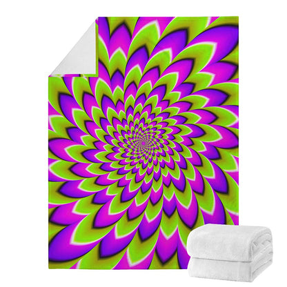 Green Expansion Moving Optical Illusion Blanket
