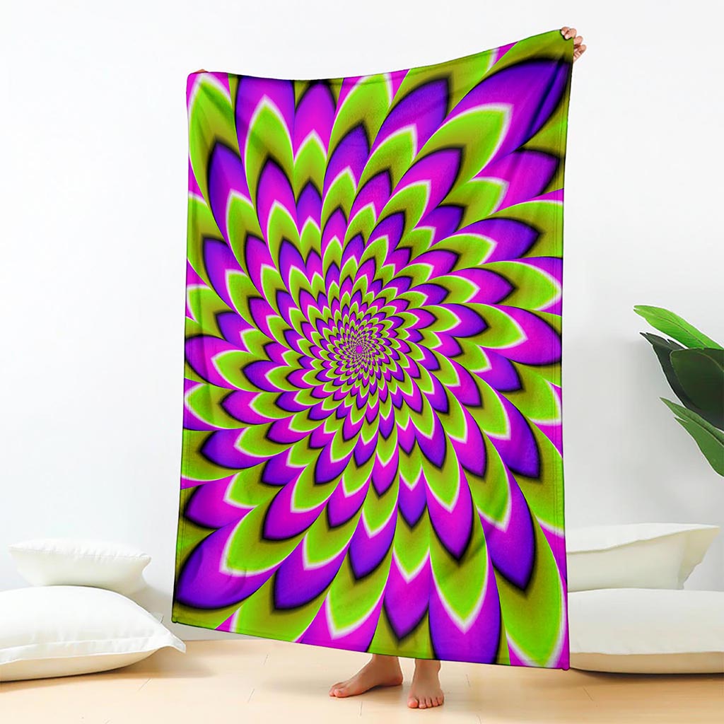 Green Expansion Moving Optical Illusion Blanket