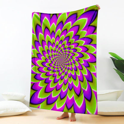 Green Expansion Moving Optical Illusion Blanket