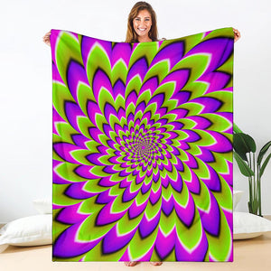 Green Expansion Moving Optical Illusion Blanket