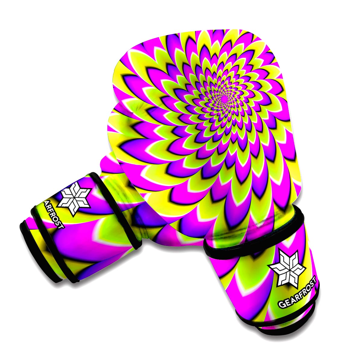 Green Expansion Moving Optical Illusion Boxing Gloves