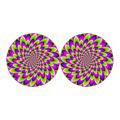 Green Expansion Moving Optical Illusion Car Coasters