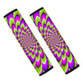 Green Expansion Moving Optical Illusion Car Seat Belt Covers