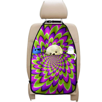 Green Expansion Moving Optical Illusion Car Seat Organizers