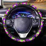 Green Expansion Moving Optical Illusion Car Steering Wheel Cover