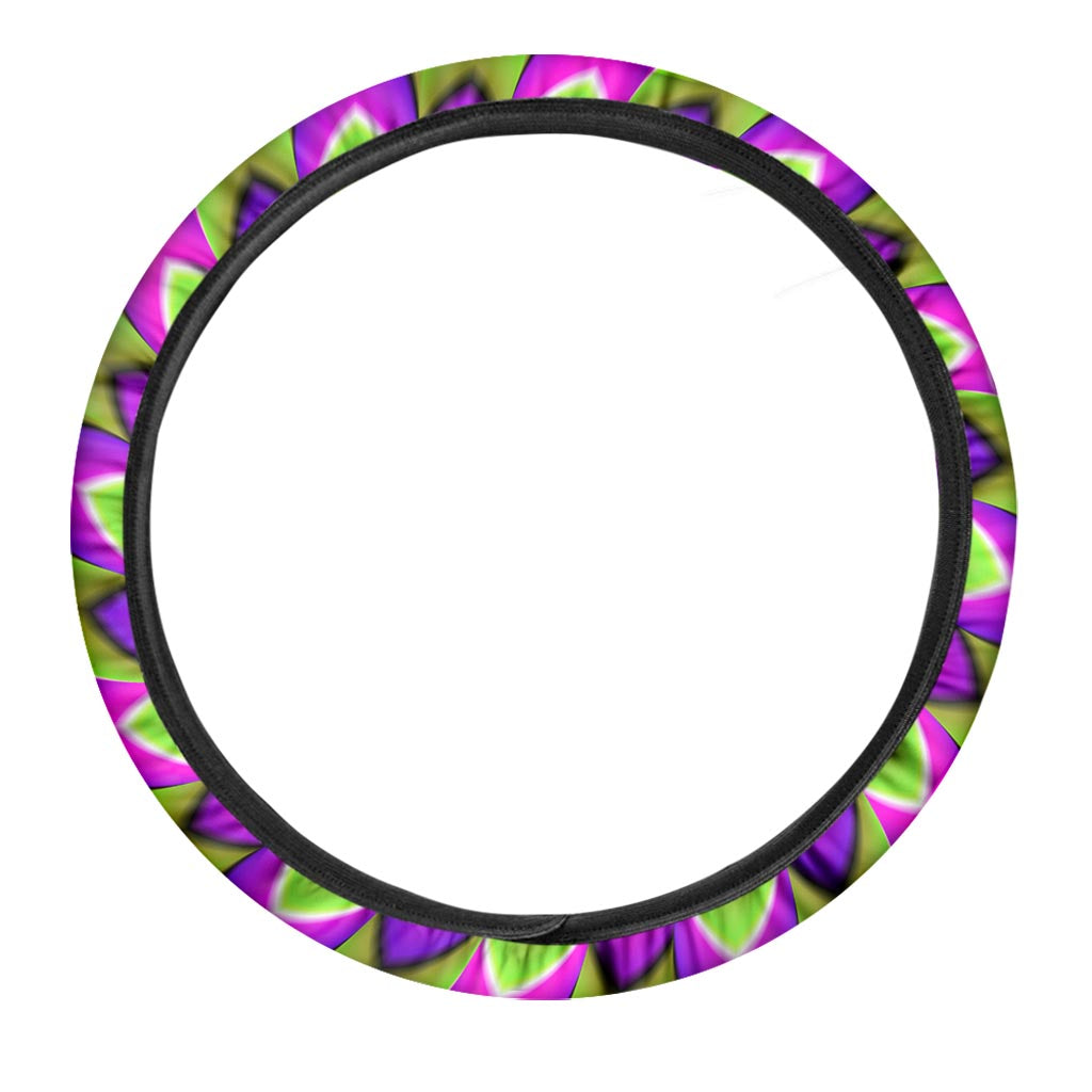 Green Expansion Moving Optical Illusion Car Steering Wheel Cover