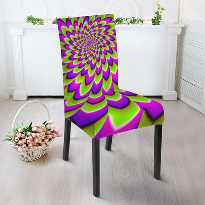 Green Expansion Moving Optical Illusion Dining Chair Slipcover