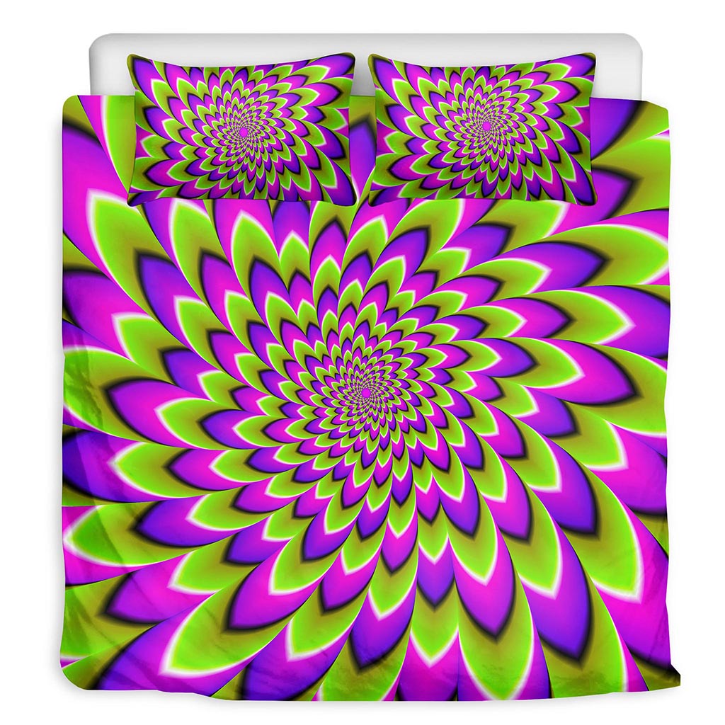 Green Expansion Moving Optical Illusion Duvet Cover Bedding Set