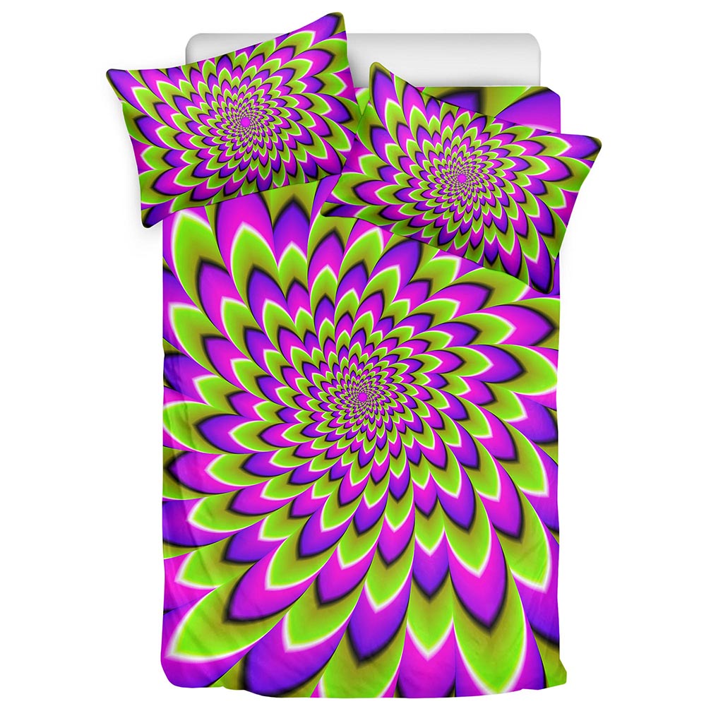 Green Expansion Moving Optical Illusion Duvet Cover Bedding Set