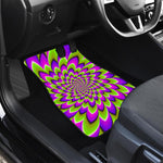 Green Expansion Moving Optical Illusion Front Car Floor Mats