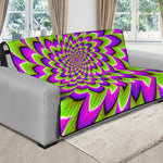 Green Expansion Moving Optical Illusion Futon Protector