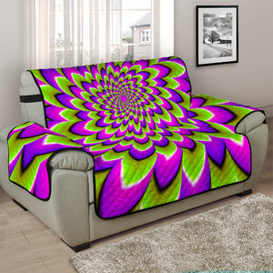 Green Expansion Moving Optical Illusion Half Sofa Protector