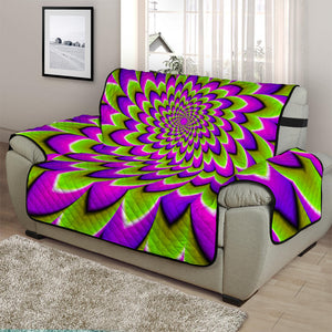 Green Expansion Moving Optical Illusion Half Sofa Protector