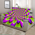 Green Expansion Moving Optical Illusion Half Sofa Protector