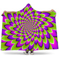 Green Expansion Moving Optical Illusion Hooded Blanket