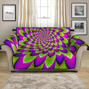 Green Expansion Moving Optical Illusion Loveseat Protector