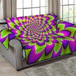 Green Expansion Moving Optical Illusion Loveseat Protector