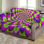 Green Expansion Moving Optical Illusion Loveseat Protector