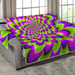 Green Expansion Moving Optical Illusion Loveseat Protector