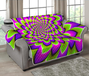 Green Expansion Moving Optical Illusion Loveseat Protector