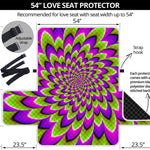 Green Expansion Moving Optical Illusion Loveseat Protector