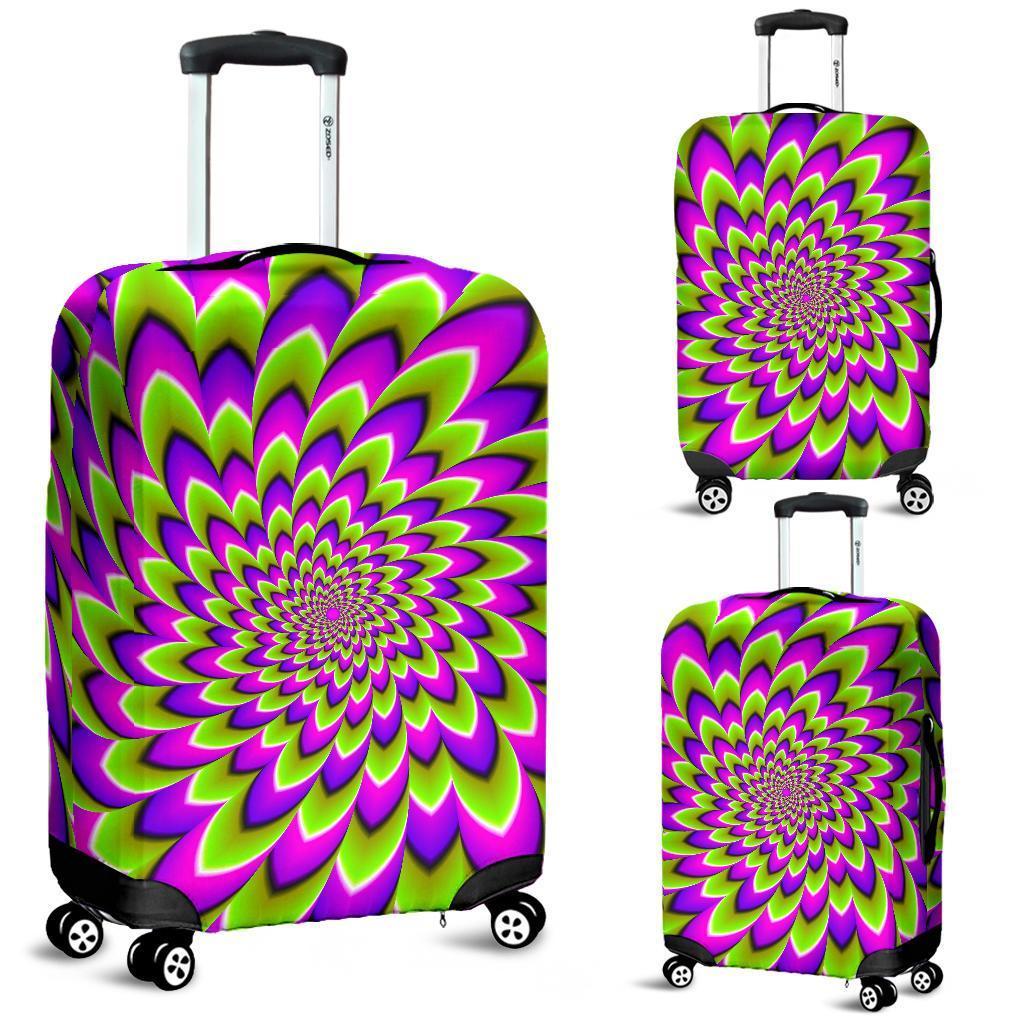 Green Expansion Moving Optical Illusion Luggage Cover GearFrost