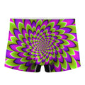 Green Expansion Moving Optical Illusion Men's Boxer Briefs