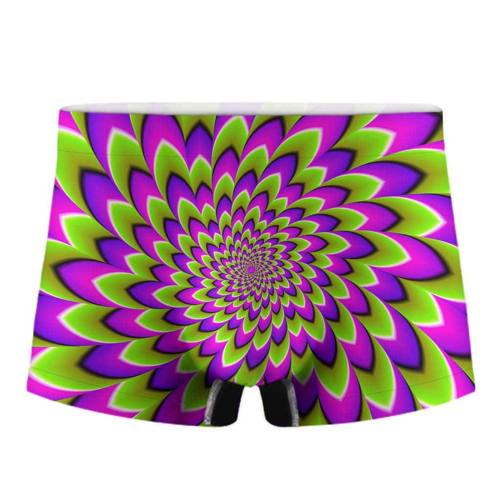 Green Expansion Moving Optical Illusion Men's Boxer Briefs