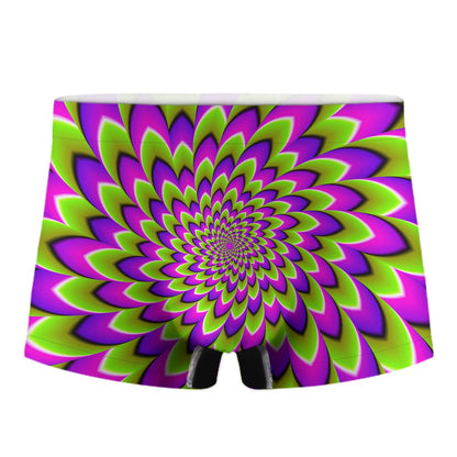 Green Expansion Moving Optical Illusion Men's Boxer Briefs